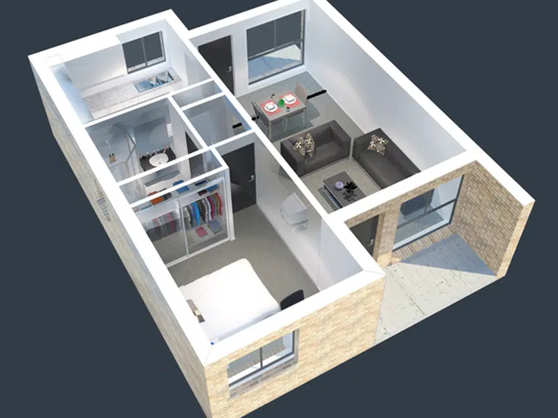 1 Bdrm Apt East photo 1