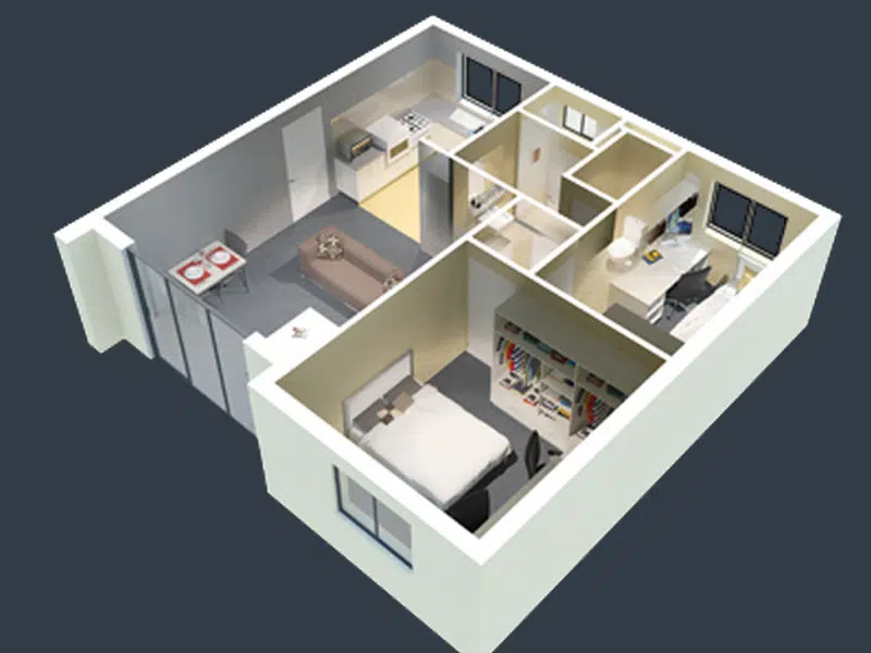 2 Bdrm Apt South Dbl photo 1