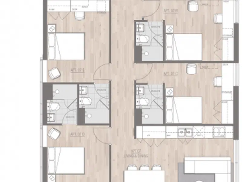 5 Bed Ensuite Apartment High Floor photo 1
