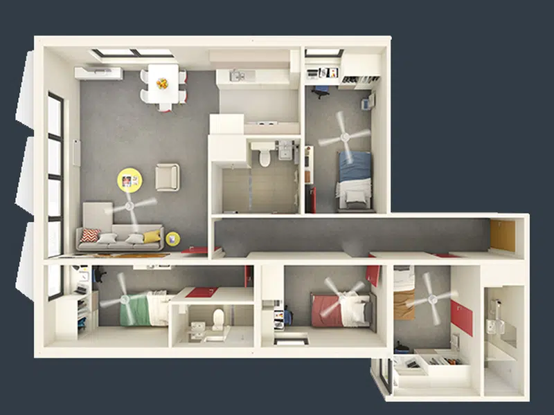 Ensuite 4 Bdrm Apt photo 1
