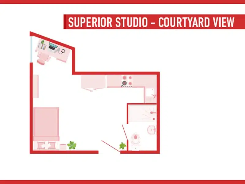 Superior Studio - Courtyard View photo 2